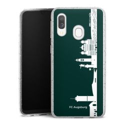 Silikon Glitter Case transparent-silber