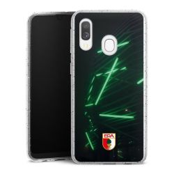 Silikon Glitter Case transparent-silber