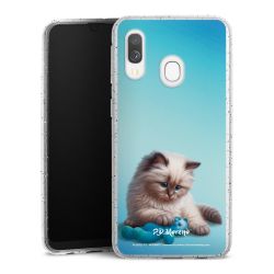 Silikon Glitter Case transparent-silber