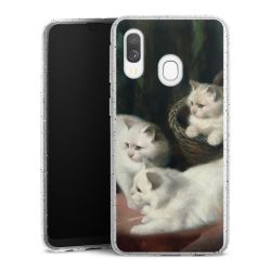 Silikon Glitter Case transparent-silber