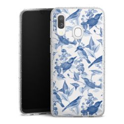 Silikon Glitter Case transparent-silber