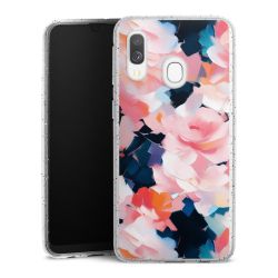 Silikon Glitter Case transparent-silber