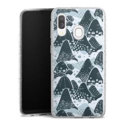 Silikon Glitter Case transparent-silber