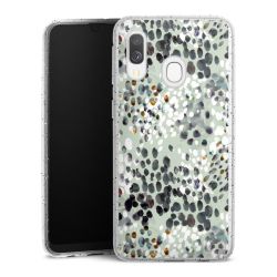 Silikon Glitter Case transparent-silber