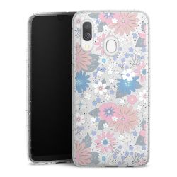 Silikon Glitter Case transparent-silber