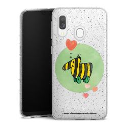 Silikon Glitter Case transparent-silber