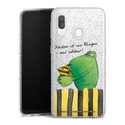 Silikon Glitter Case transparent-silber