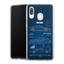 Silikon Glitter Case transparent-silber