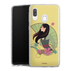 Silikon Glitter Case transparent-silber