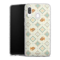 Silikon Glitter Case transparent-silber