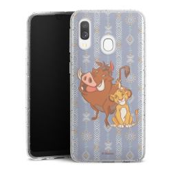 Silikon Glitter Case transparent-silber