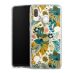 Silikon Glitter Case transparent-silber