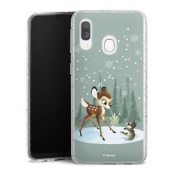 Silikon Glitter Case transparent-silber