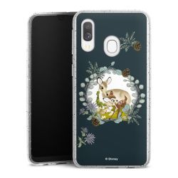 Silikon Glitter Case transparent-silber