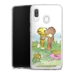 Silikon Glitter Case transparent-silber