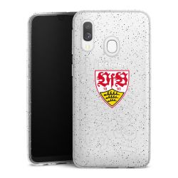 Silikon Glitter Case transparent-silber