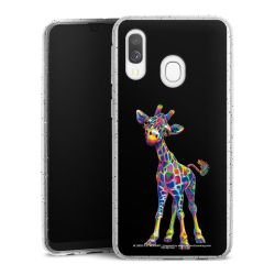 Silikon Glitter Case transparent-silber