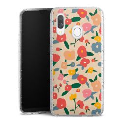 Silikon Glitter Case transparent-silber