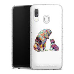 Silikon Glitter Case transparent-silber