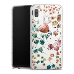 Silikon Glitter Case transparent-silber