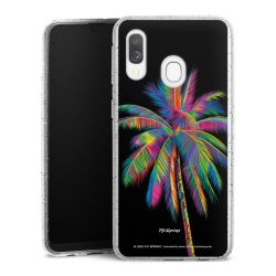 Silikon Glitter Case transparent-silber