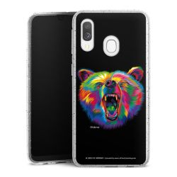 Silikon Glitter Case transparent-silber