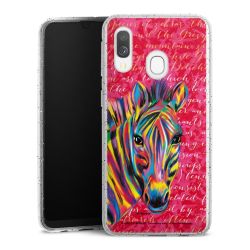 Silikon Glitter Case transparent-silber