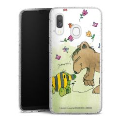 Silikon Glitter Case transparent-silber