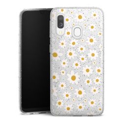 Silikon Glitter Case transparent-silber