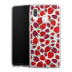 Silikon Glitter Case transparent-silber