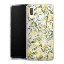 Silikon Glitter Case transparent-silber