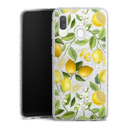 Silikon Glitter Case transparent-silber