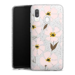 Silikon Glitter Case transparent-silber