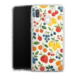 Silikon Glitter Case transparent-silber