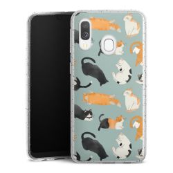 Silikon Glitter Case transparent-silber