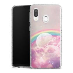 Silikon Glitter Case transparent-silber