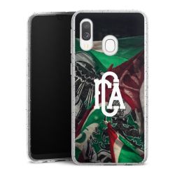 Silikon Glitter Case transparent-silber