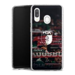 Silikon Glitter Case transparent-silber