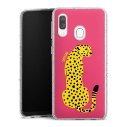 Silikon Glitter Case transparent-silber