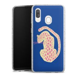 Silikon Glitter Case transparent-silber