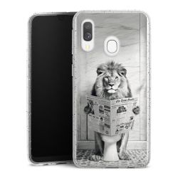 Silikon Glitter Case transparent-silber