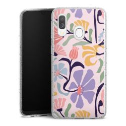 Silikon Glitter Case transparent-silber