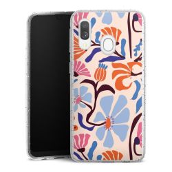 Silikon Glitter Case transparent-silber