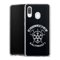 Silikon Glitter Case transparent-silber