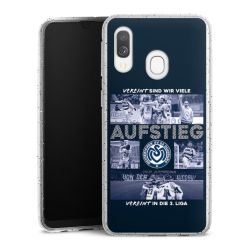 Silikon Glitter Case transparent-silber