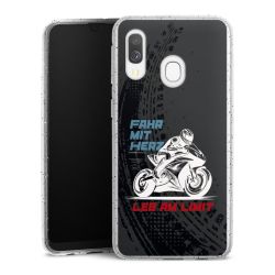 Silikon Glitter Case transparent-silber