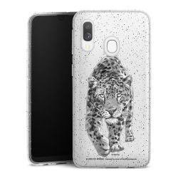 Silikon Glitter Case transparent-silber