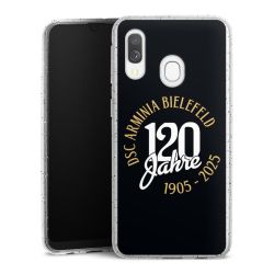 Silikon Glitter Case transparent-silber