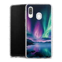 Silikon Glitter Case transparent-silber