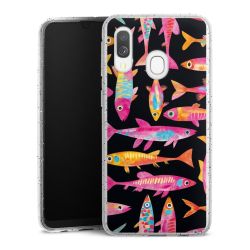 Silikon Glitter Case transparent-silber